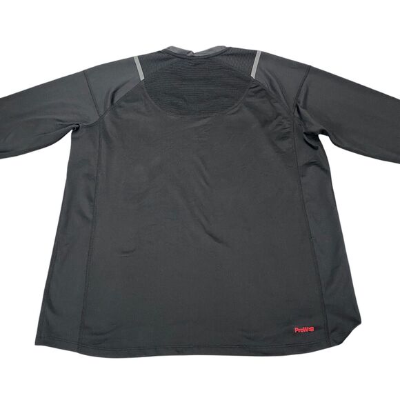 Spyder Active ProWeb Shirt Mens Large Black Stretch Raglan Sleeve Crew Neck - Picture 14 of 16